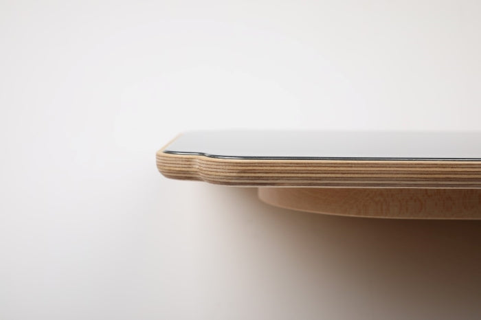STAINLESS STEEL TOP WOOD DECO PLATE
