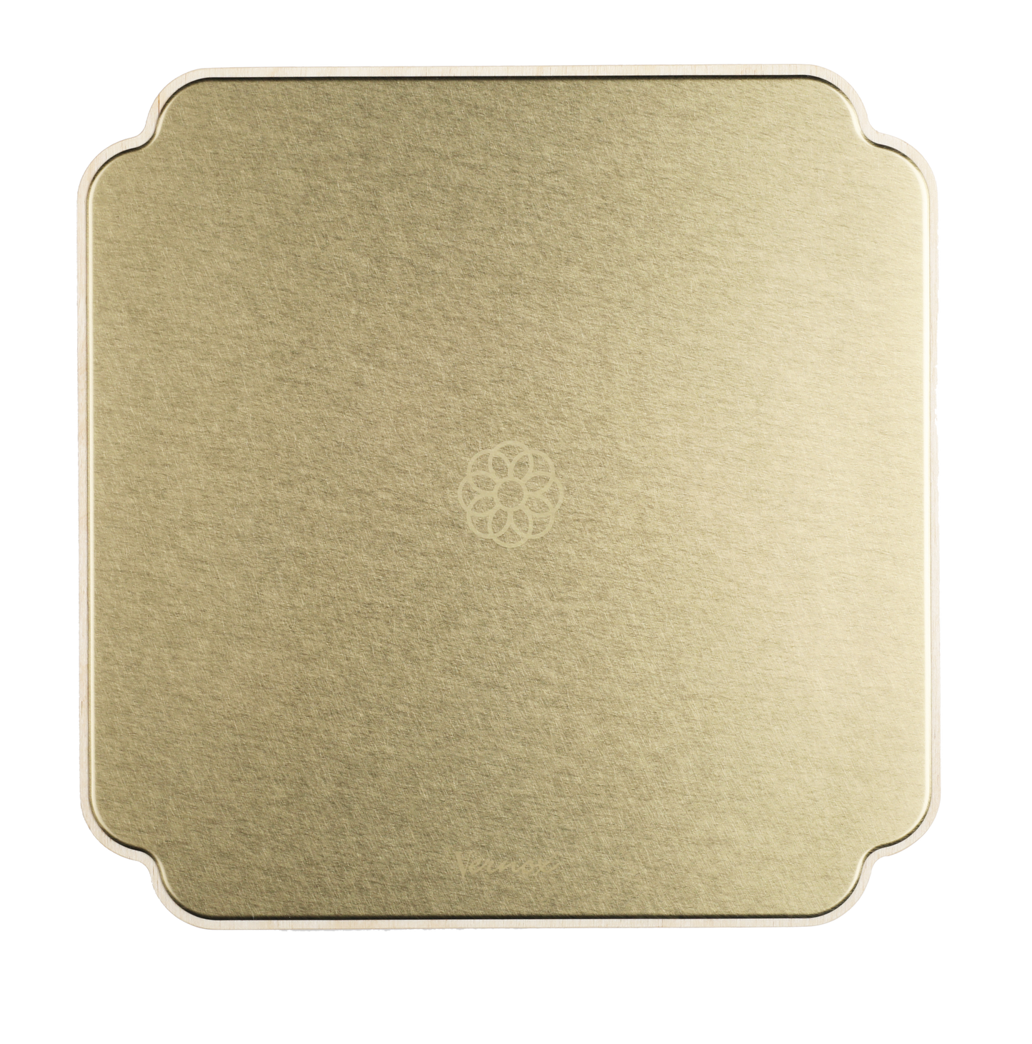 STAINLESS STEEL TOP WOOD DECO PLATE
